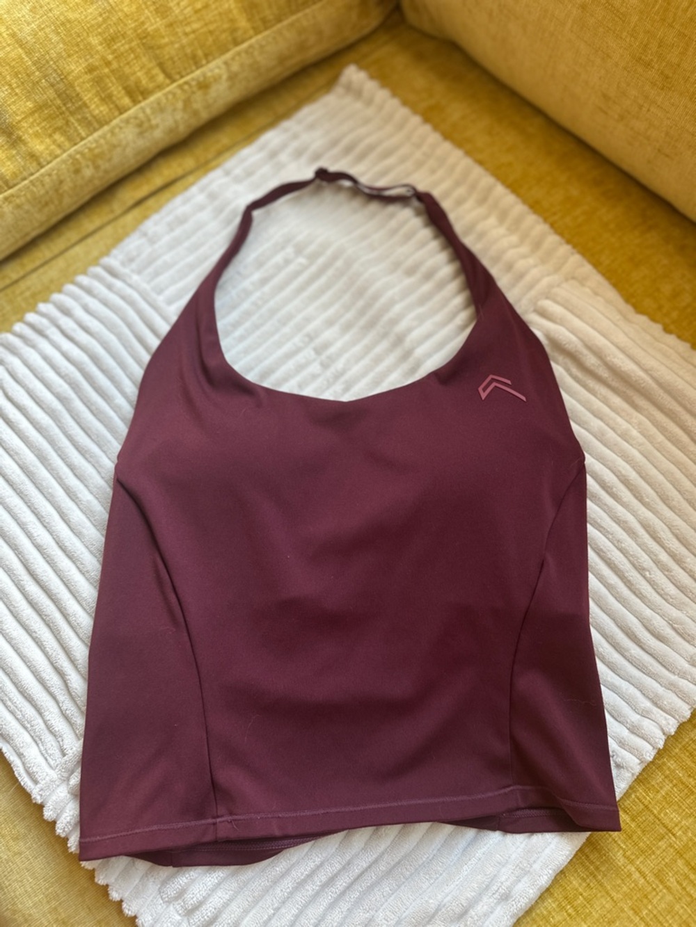 OA Merlot Women’s Halter fitness Top - Burgundy